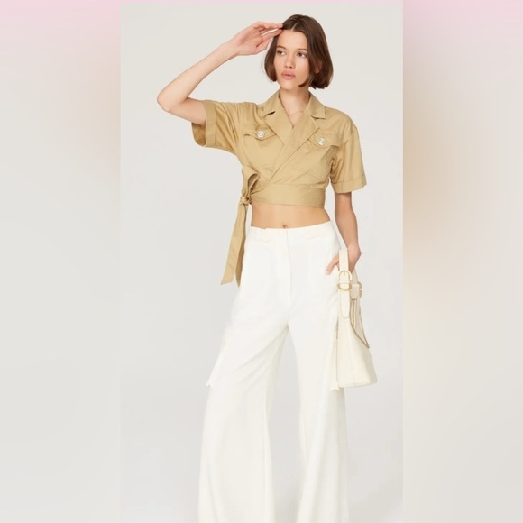 10 Crosby Derek Lam Tops - Derek Lam 10 Crosby x RTR Wrap Crop Top Size 4